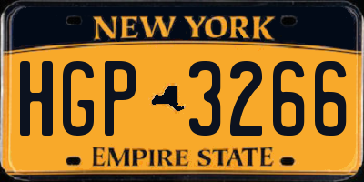 NY license plate HGP3266