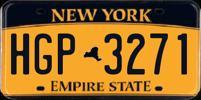 NY license plate HGP3271