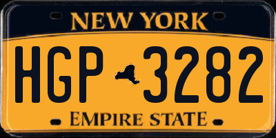 NY license plate HGP3282