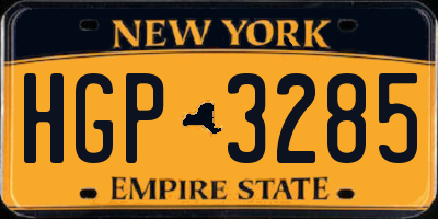 NY license plate HGP3285