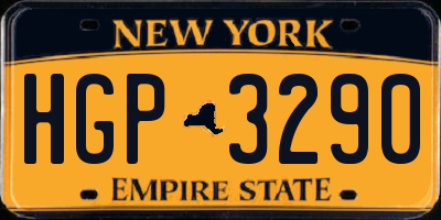 NY license plate HGP3290