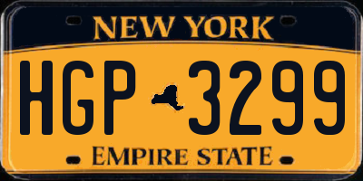 NY license plate HGP3299