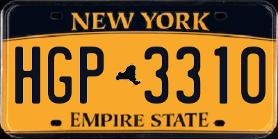 NY license plate HGP3310