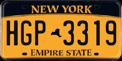 NY license plate HGP3319