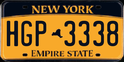 NY license plate HGP3338