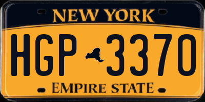 NY license plate HGP3370