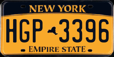 NY license plate HGP3396