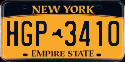 NY license plate HGP3410