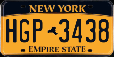 NY license plate HGP3438