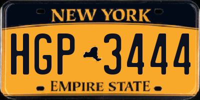 NY license plate HGP3444