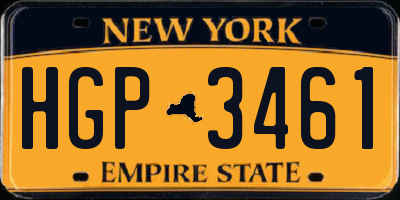 NY license plate HGP3461