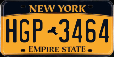 NY license plate HGP3464