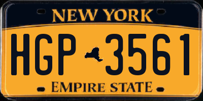 NY license plate HGP3561