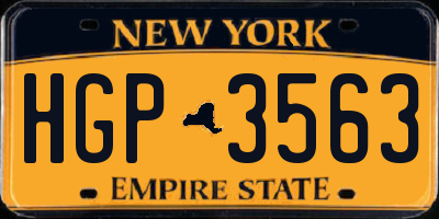 NY license plate HGP3563