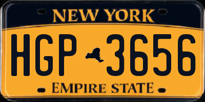 NY license plate HGP3656