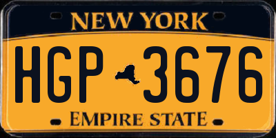 NY license plate HGP3676