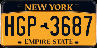 NY license plate HGP3687