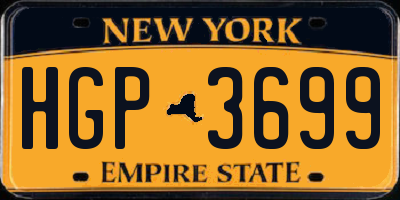 NY license plate HGP3699