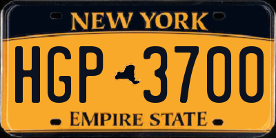 NY license plate HGP3700