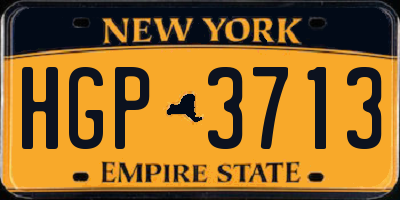 NY license plate HGP3713