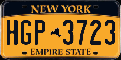 NY license plate HGP3723