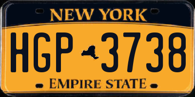 NY license plate HGP3738
