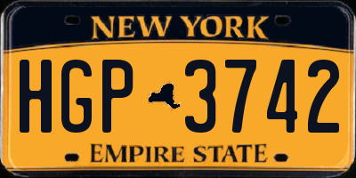 NY license plate HGP3742