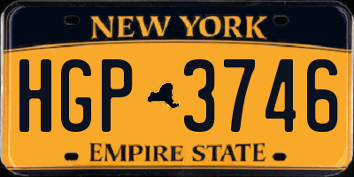 NY license plate HGP3746