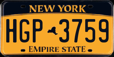 NY license plate HGP3759