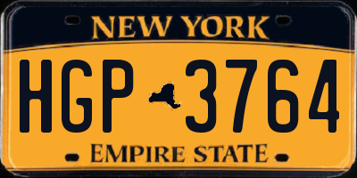 NY license plate HGP3764