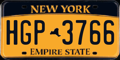 NY license plate HGP3766