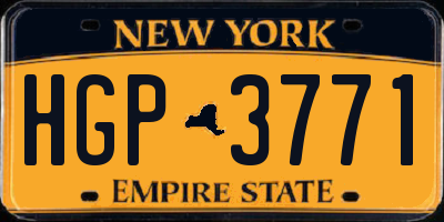 NY license plate HGP3771