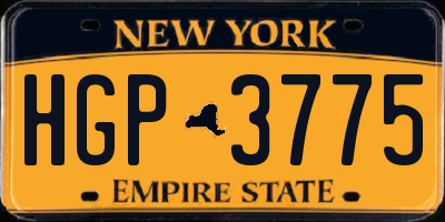 NY license plate HGP3775