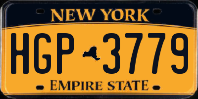 NY license plate HGP3779