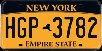 NY license plate HGP3782