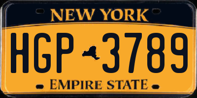 NY license plate HGP3789