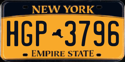 NY license plate HGP3796