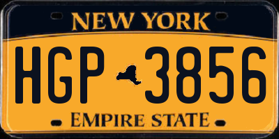 NY license plate HGP3856