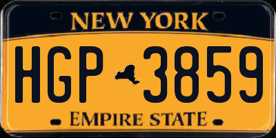 NY license plate HGP3859