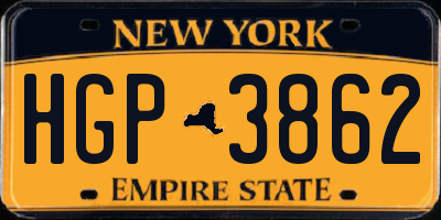 NY license plate HGP3862