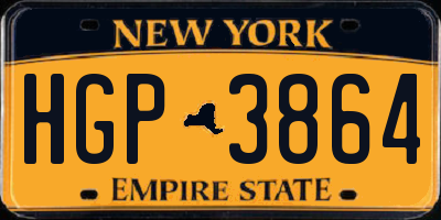 NY license plate HGP3864