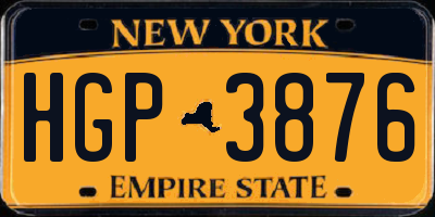 NY license plate HGP3876