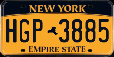 NY license plate HGP3885