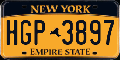 NY license plate HGP3897
