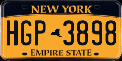 NY license plate HGP3898