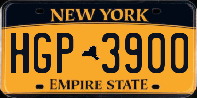 NY license plate HGP3900