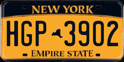 NY license plate HGP3902