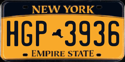 NY license plate HGP3936