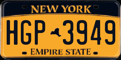 NY license plate HGP3949