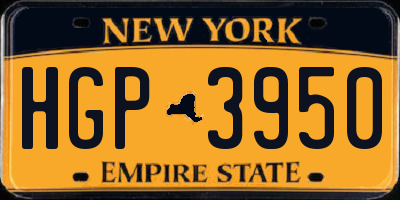 NY license plate HGP3950